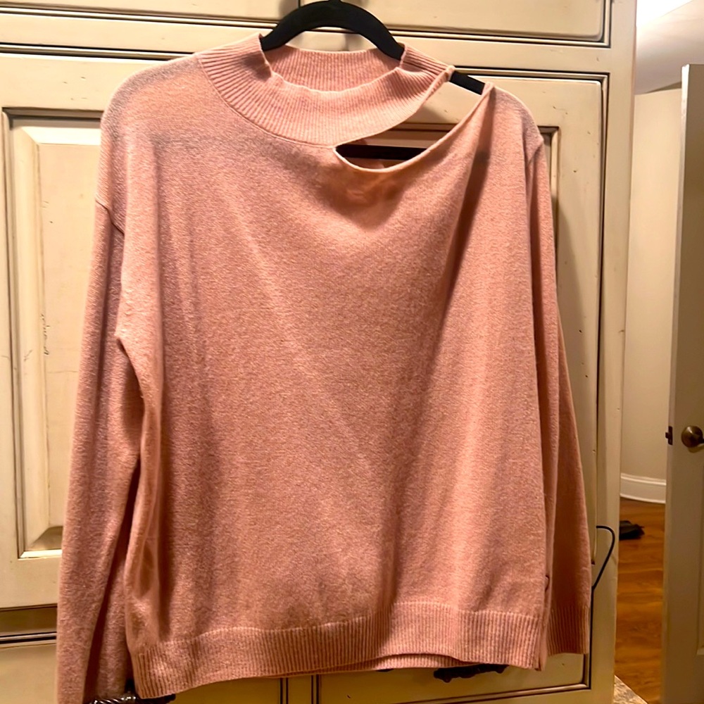 Cashmere one shoulder sweater
